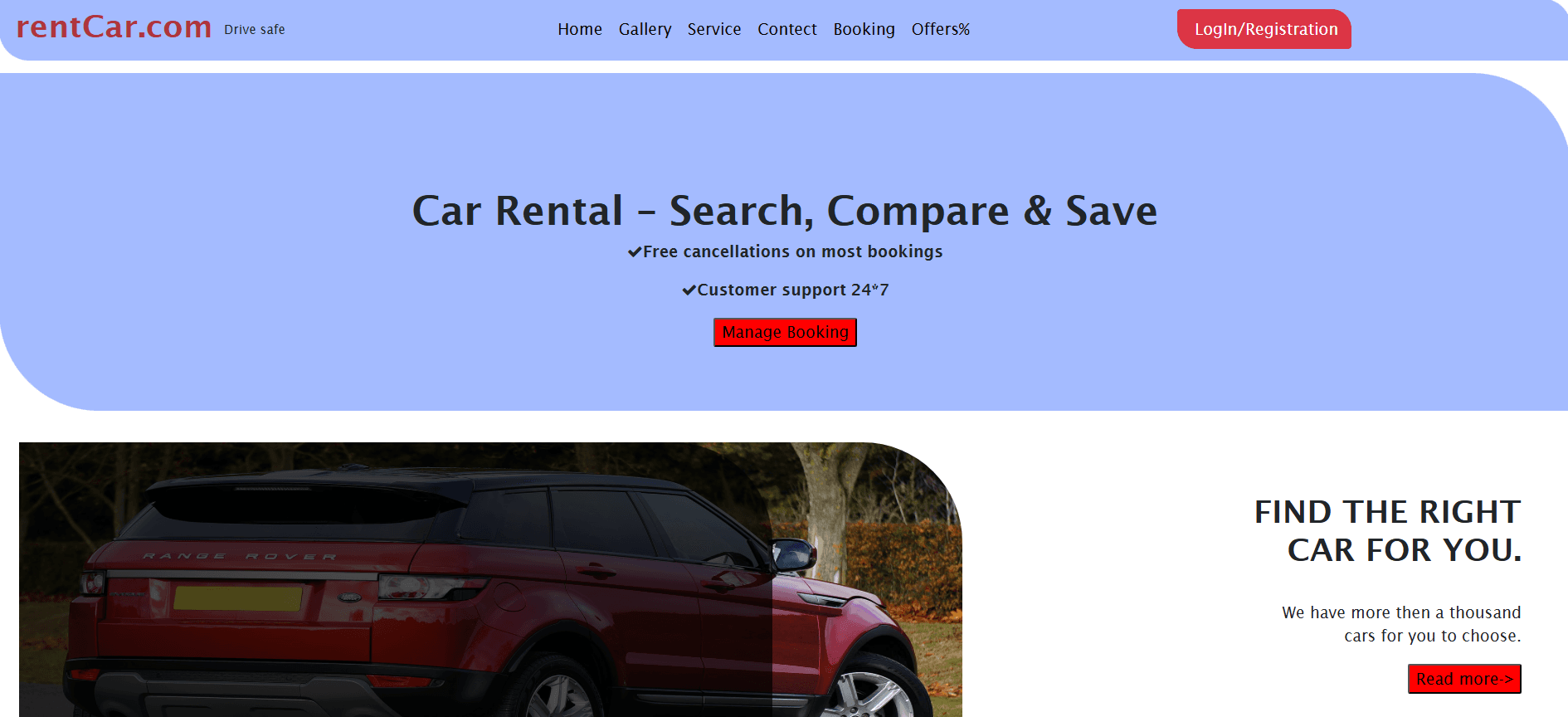 RentCar Website